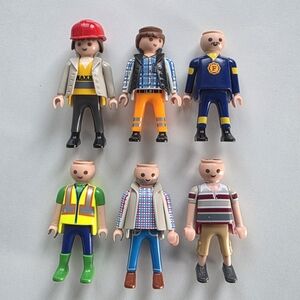Playmobil Action Figures Playset of 6 Geobra 90s